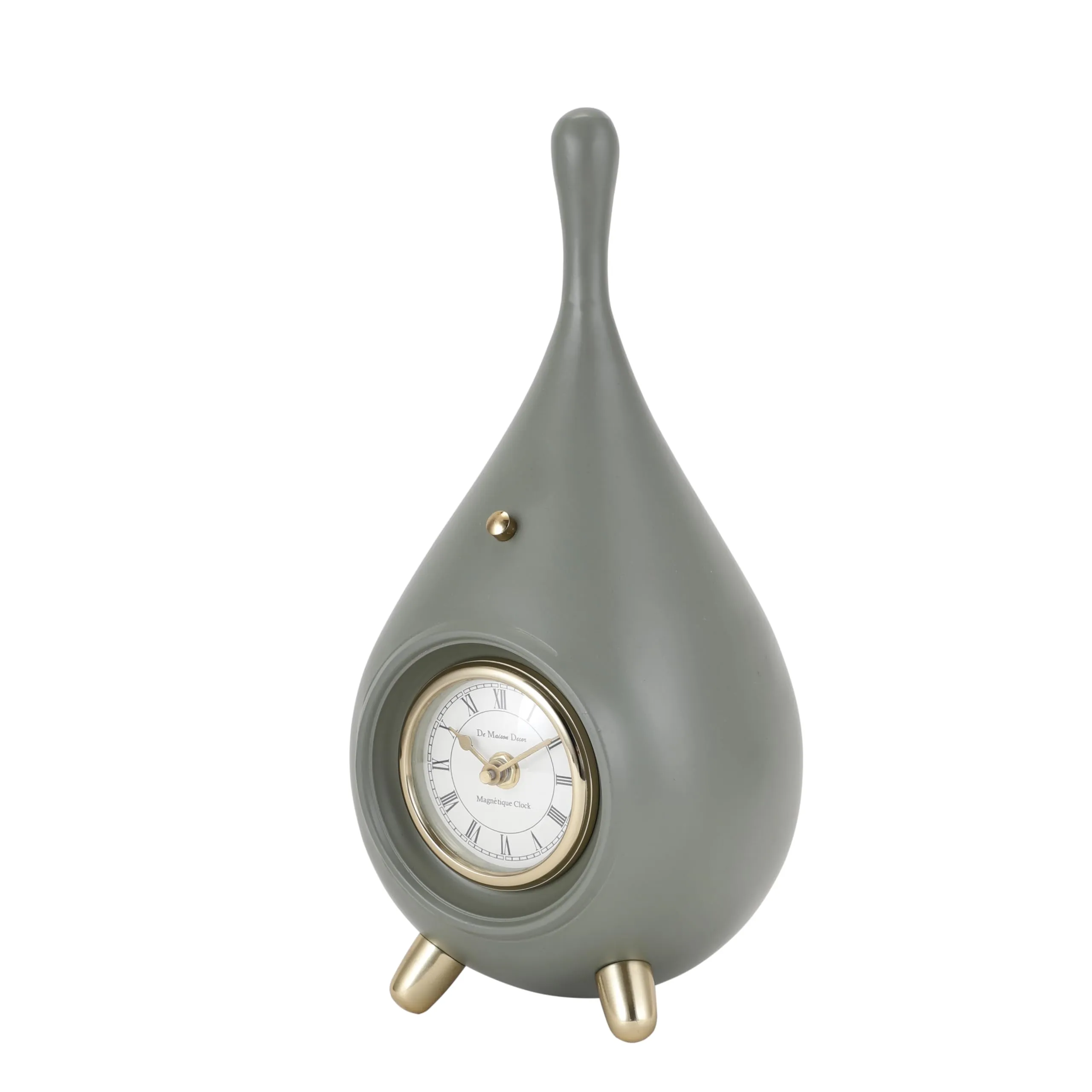 Decor de Maison Time Drop in Green Gold Table Clock