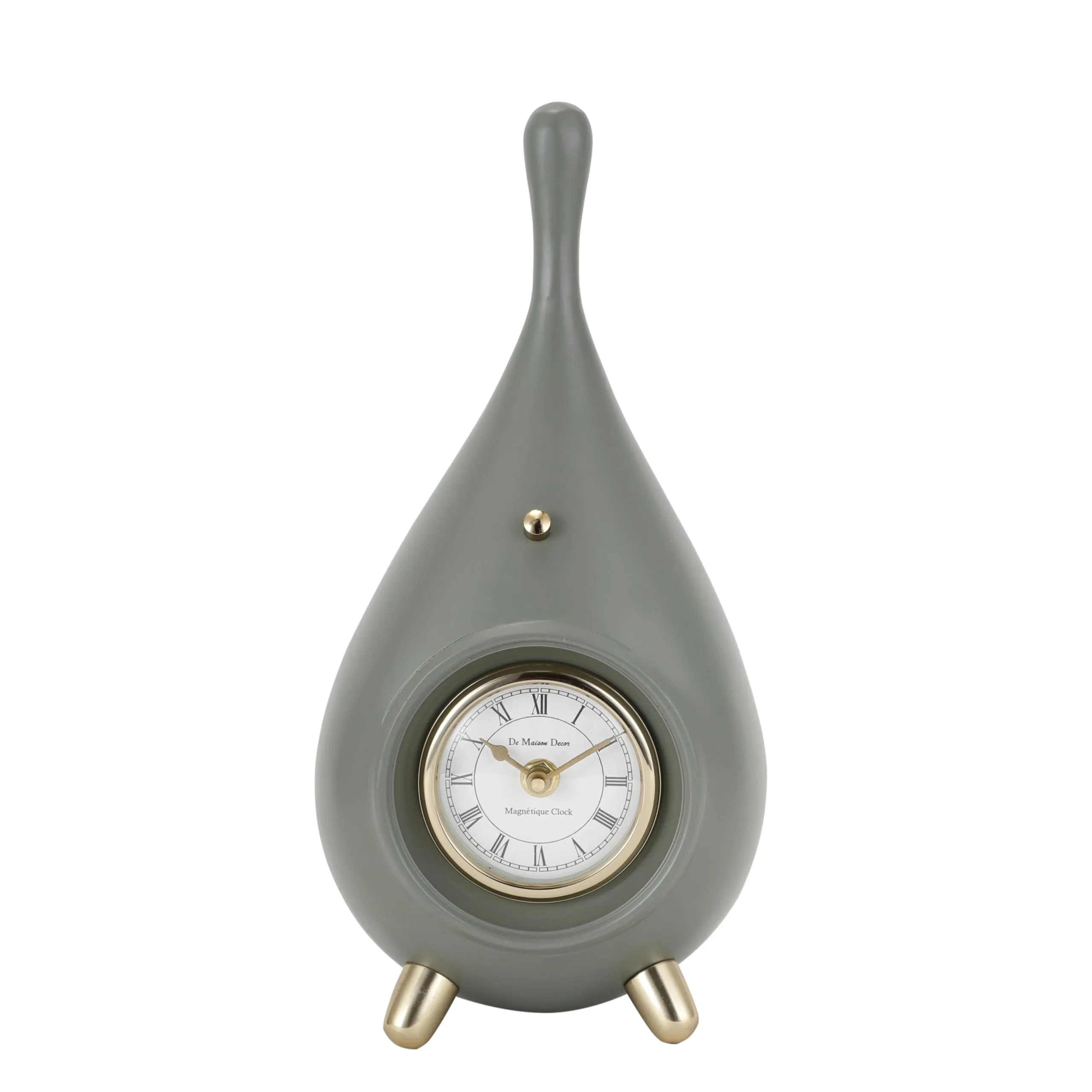 Decor de Maison Time Drop in Green Gold Table Clock