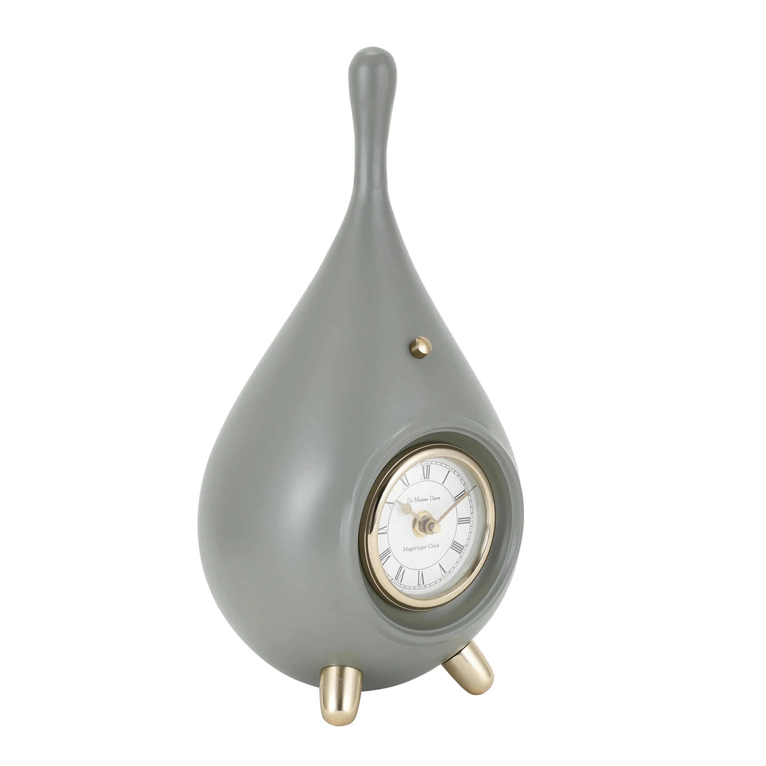 Decor de Maison Time Drop in Green Gold Table Clock