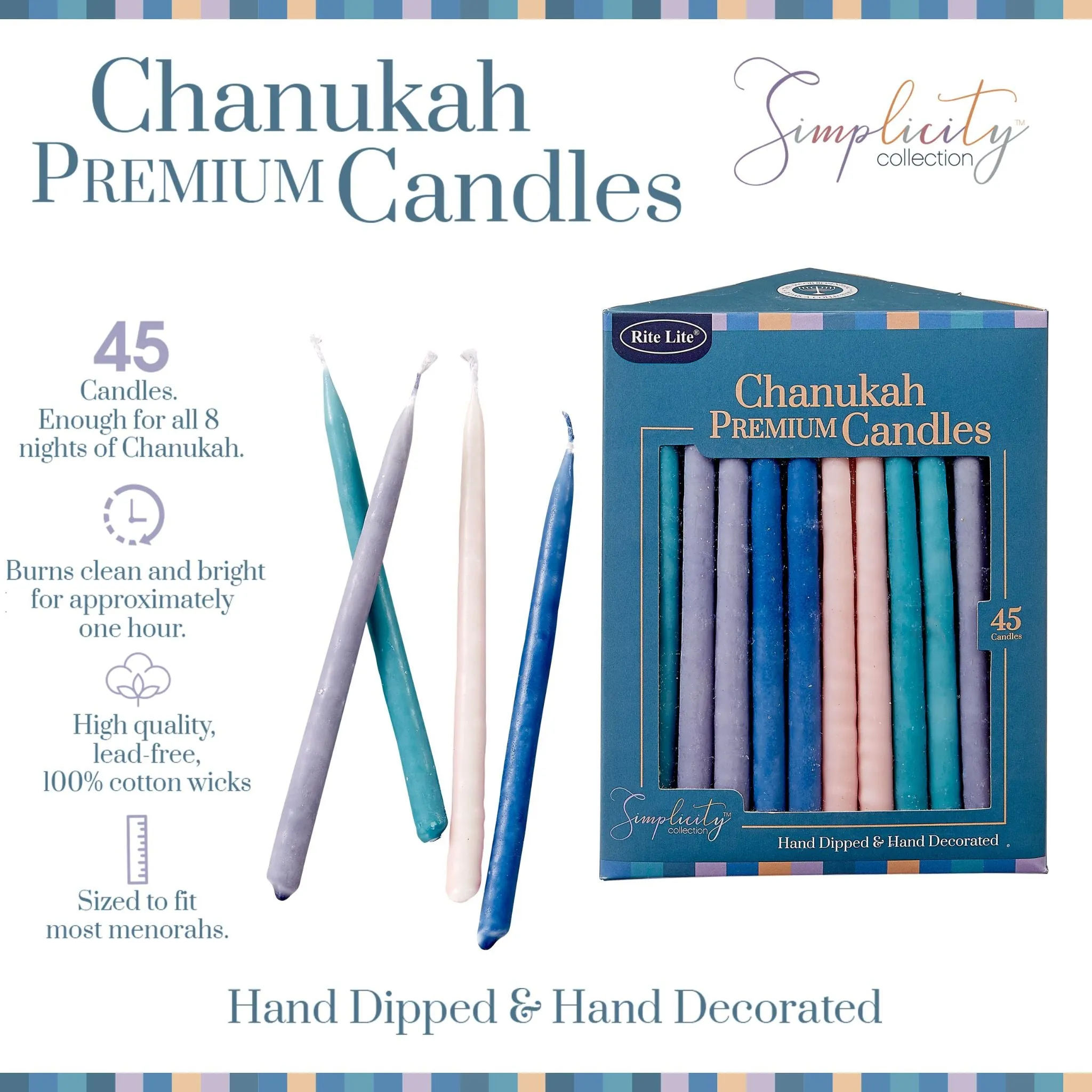 Deluxe Chanukah Candles - Simplicity Colours
