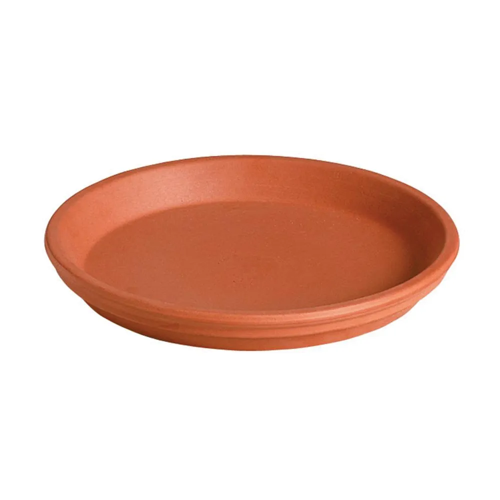 Deroma D038715MZ Plant Saucer, 15.5 cm Dia, Round, Clay, Terracotta
