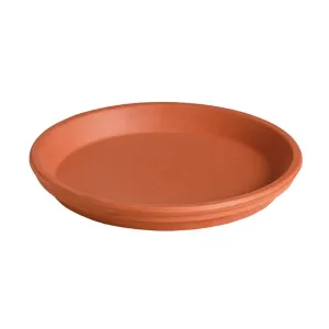 Deroma D038715MZ Plant Saucer, 15.5 cm Dia, Round, Clay, Terracotta