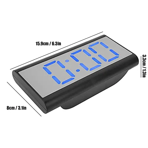 Digital Clock, Desk Clock Mirror Technology Home Decoration for Home for Bedroom for Office(Blue)