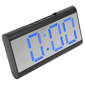 Digital Clock, Desk Clock Mirror Technology Home Decoration for Home for Bedroom for Office(Blue)