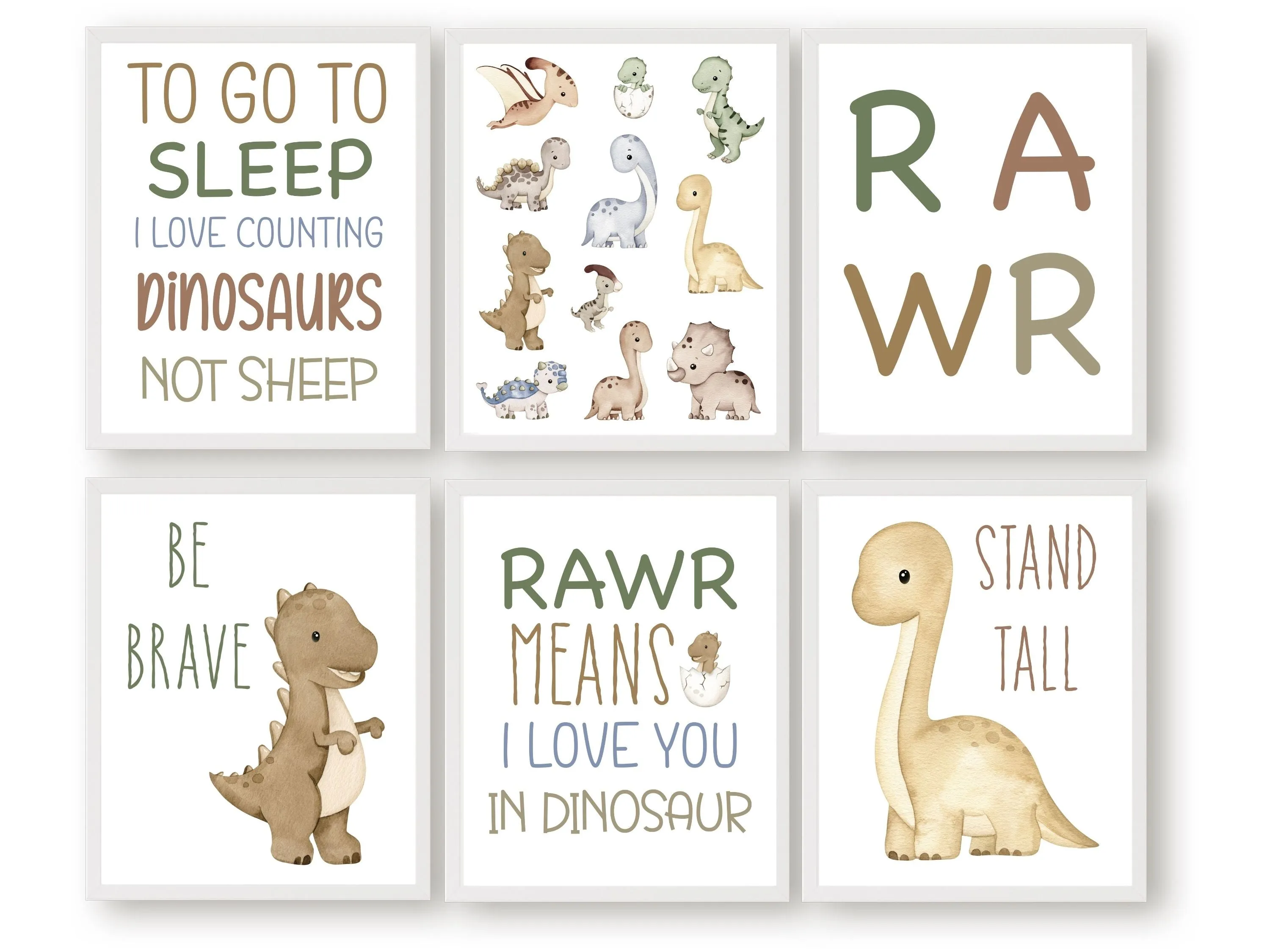 Dinosaur Nursery Prints - Quotes
