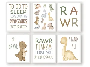 Dinosaur Nursery Prints - Quotes