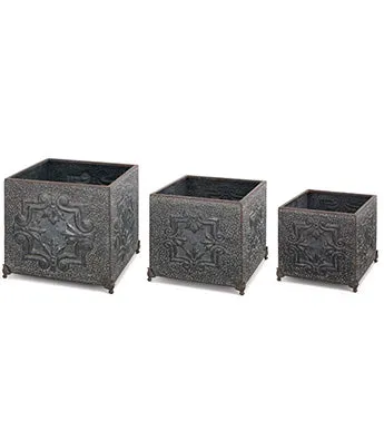 Embossed Tile Planters