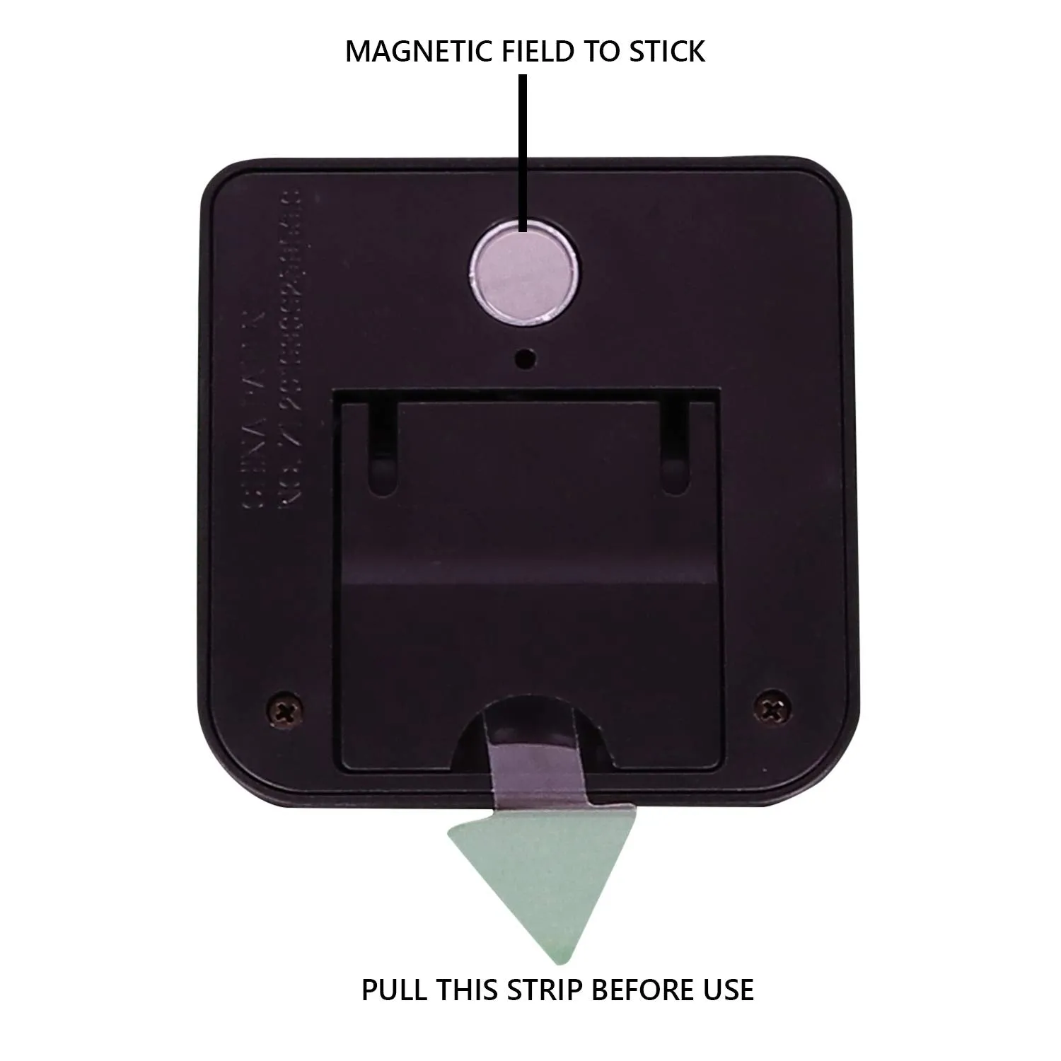 FEDUS Plastic Digital Magnet Led Date And Time Clock With Flexible Back Stand (Black) Pack Of 1(39Wx39Lx31H Inches)