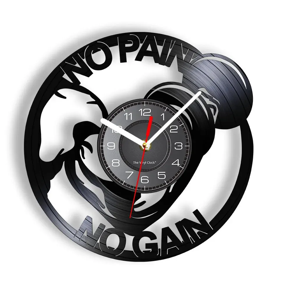 Fitness Vinyl Record Wall Clock