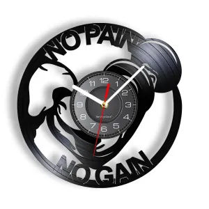 Fitness Vinyl Record Wall Clock