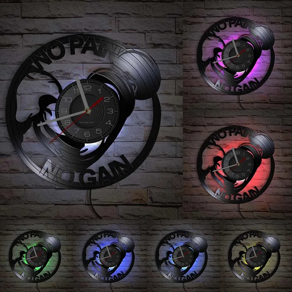 Fitness Vinyl Record Wall Clock