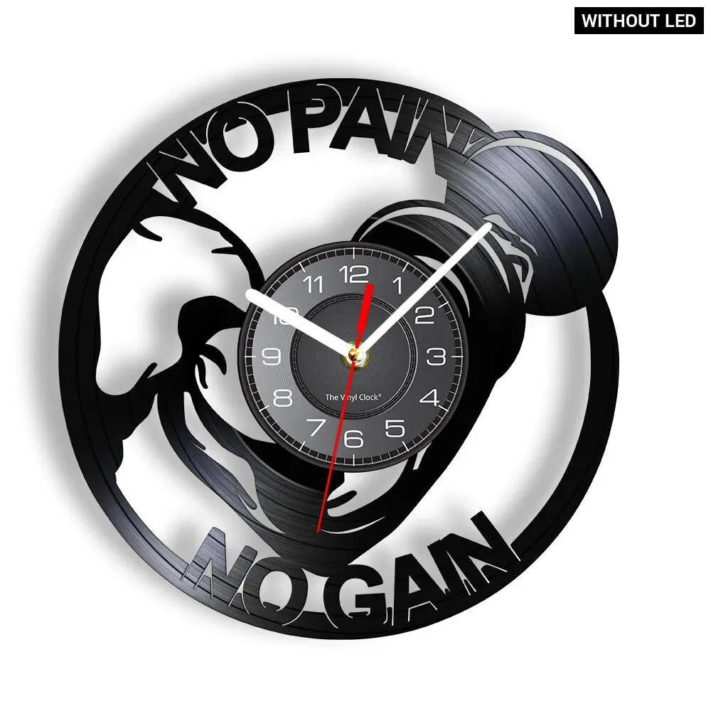 Fitness Vinyl Record Wall Clock