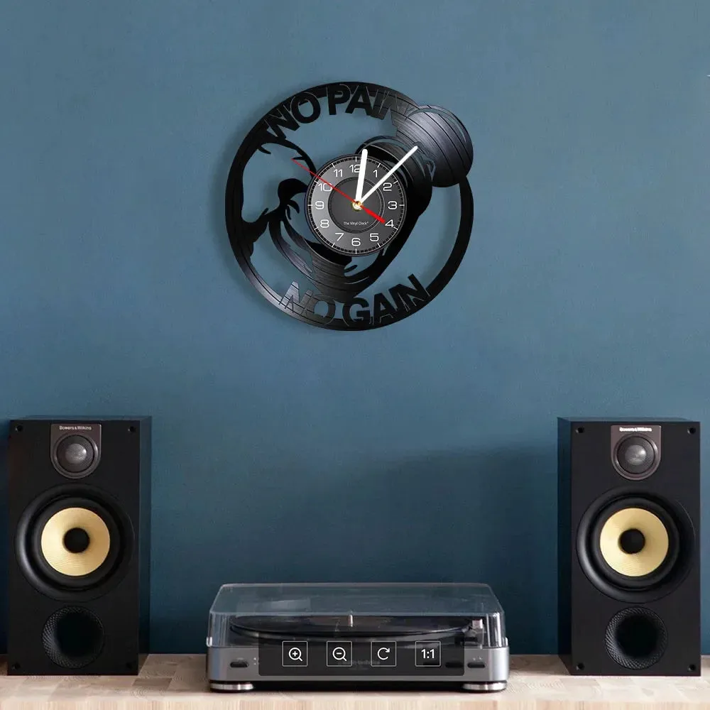 Fitness Vinyl Record Wall Clock