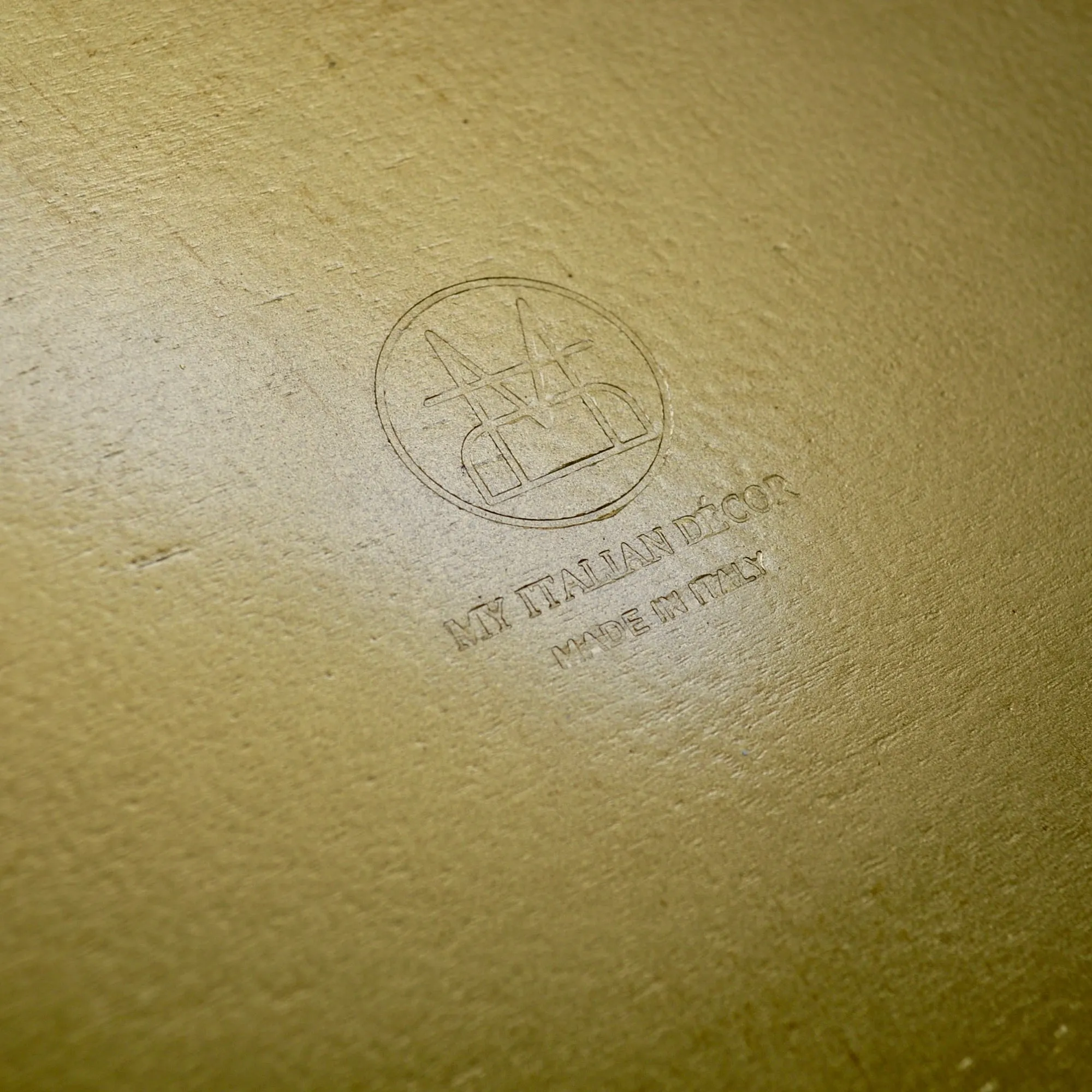 Florentine Carved Wood Small Circle Lemon Tray