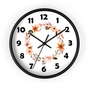 Flower Circle Wall Clock, Flower Ring Wall Clock