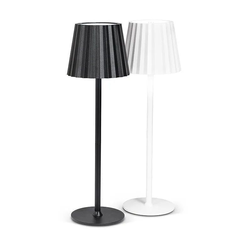 Fluted Shade LED Table Lamp - Black