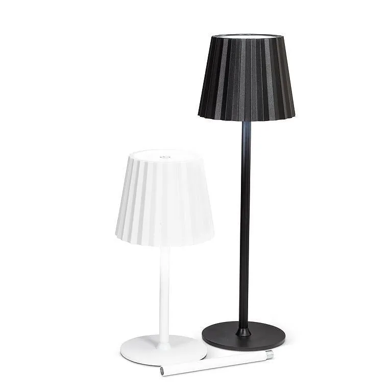 Fluted Shade LED Table Lamp - Black
