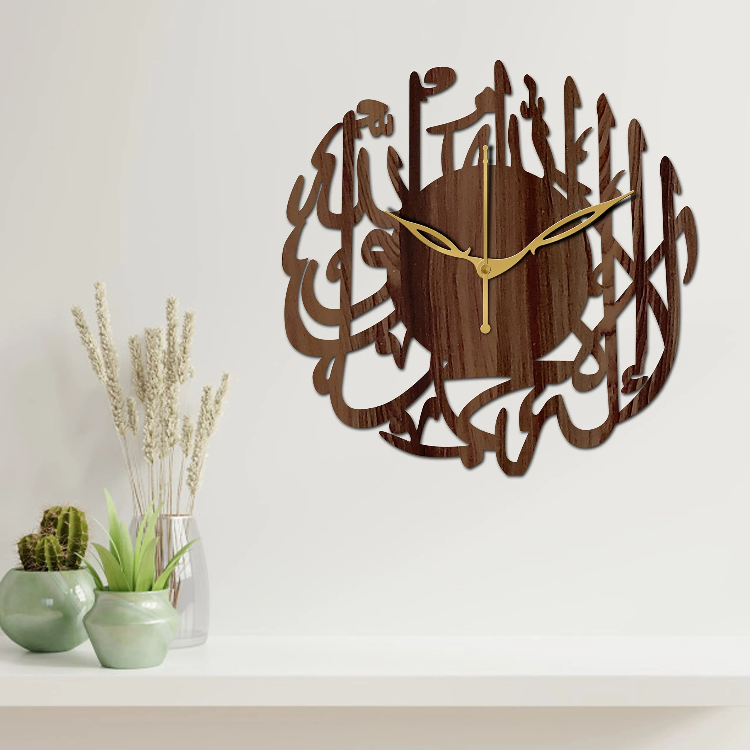 Freny Exim 10" Inch Wooden Wall Clock (Wenge, Small Size, 25cm x 25cm)-005