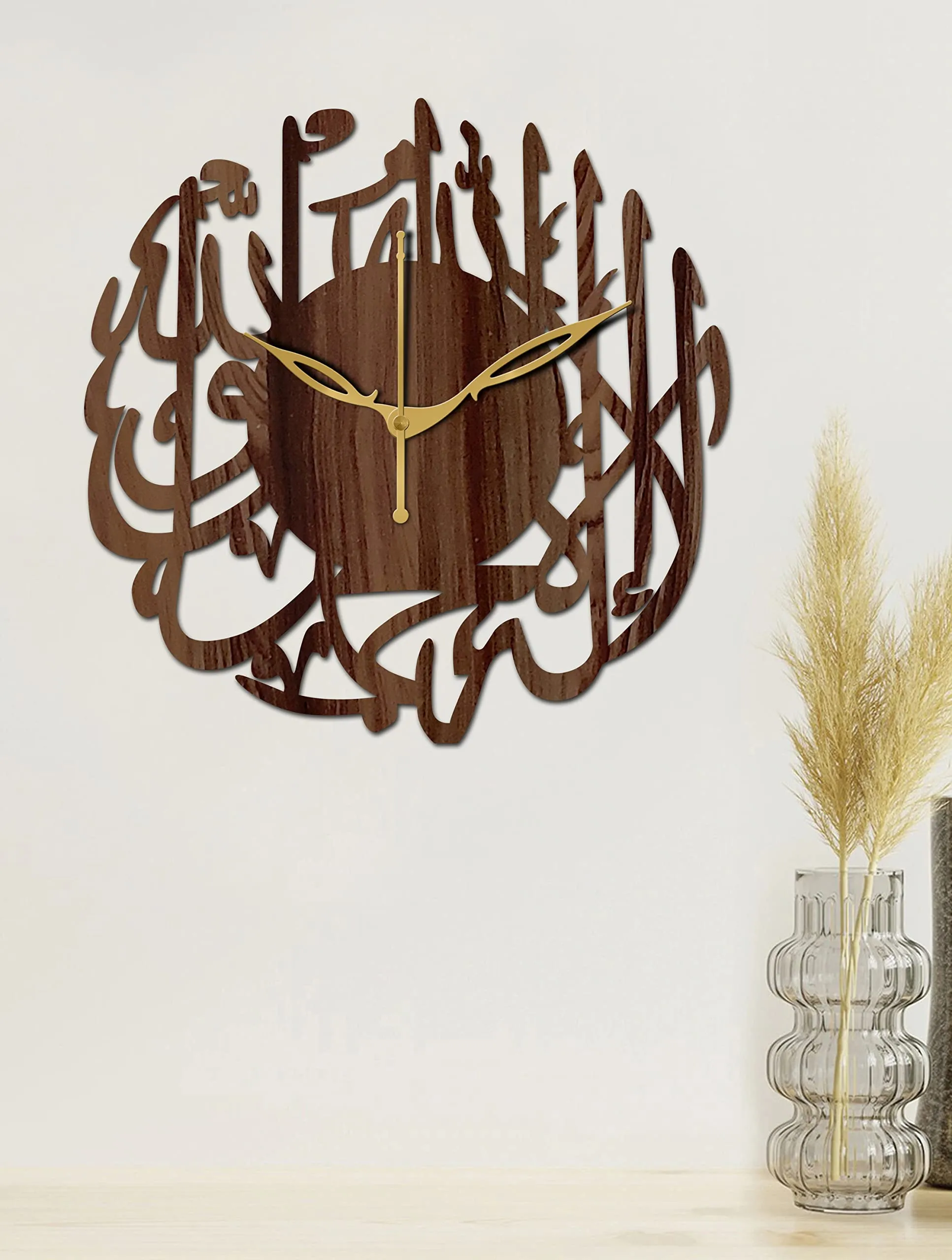 Freny Exim 10" Inch Wooden Wall Clock (Wenge, Small Size, 25cm x 25cm)-005