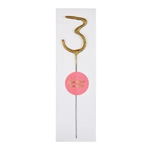 Gold Sparkler Candle - 3
