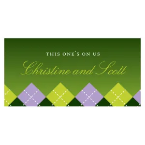 Golf Small Ticket Classical Green Gradient
