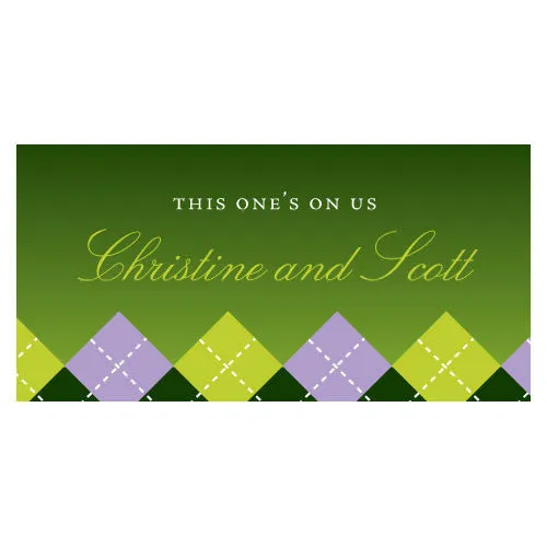 Golf Small Ticket Classical Green Gradient