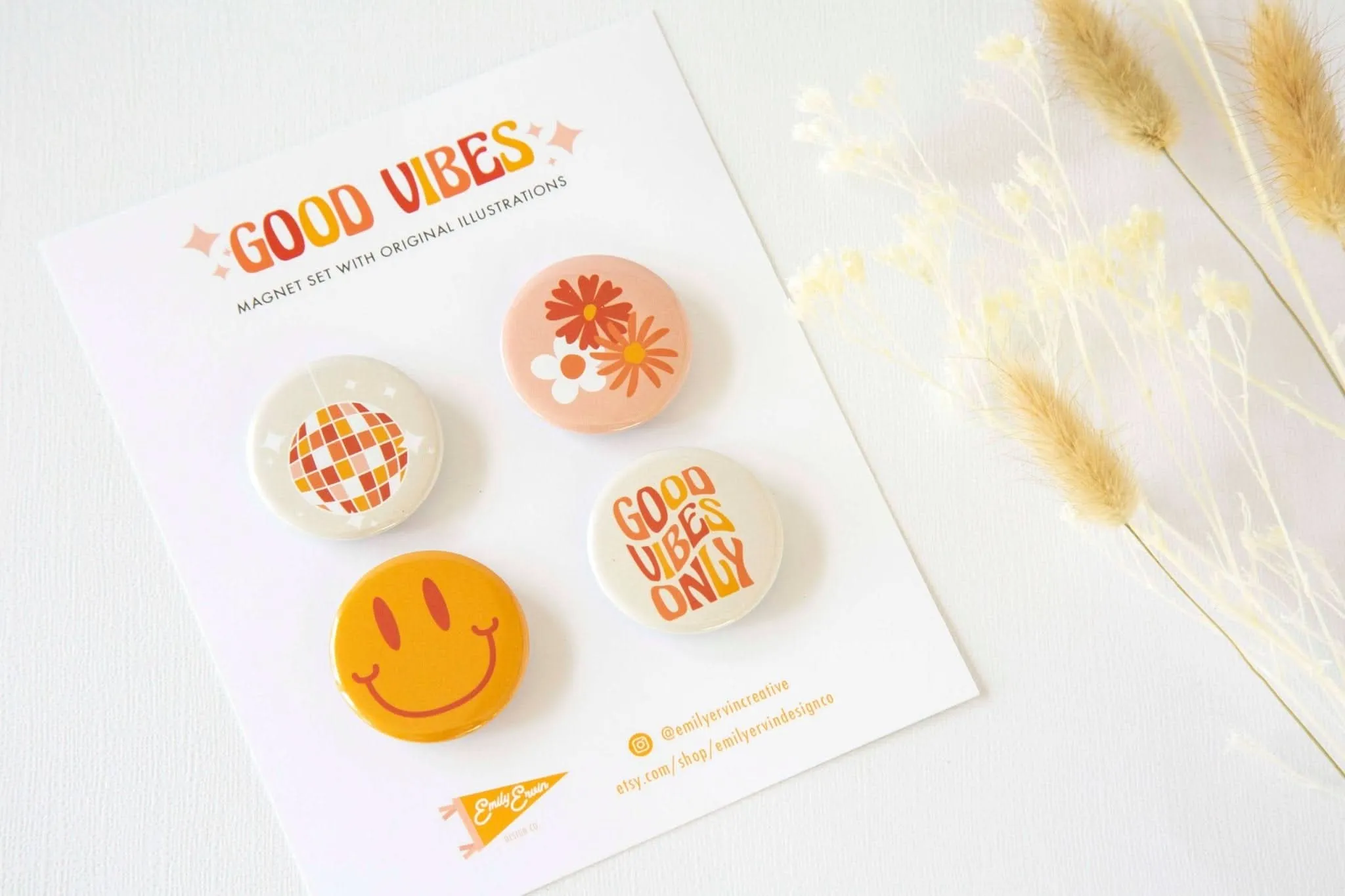 Good Vibes Magnet Set