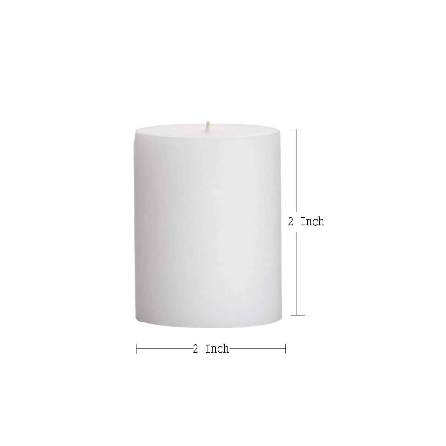 GOZZTOM Piller Candles Smoke Less for Party and Event Decoration Non-Scented White (2X2 Inch) - Pack of 4