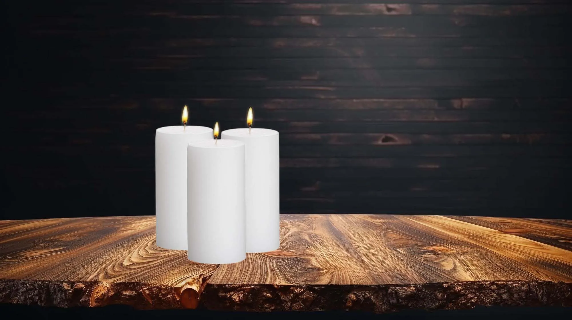 GOZZTOM Piller Candles Smoke Less for Party and Event Decoration Non-Scented White (2X2 Inch) - Pack of 4