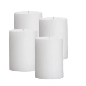GOZZTOM Piller Candles Smoke Less for Party and Event Decoration Non-Scented White (2X2 Inch) - Pack of 4