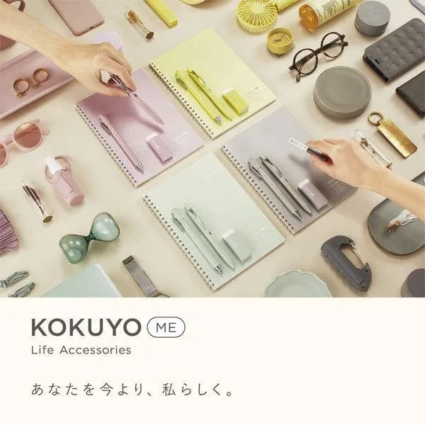 GRAYISH FOG Kokuyo "Me" Series 0.5mm Retractable Single Gel Pen or Set Black Ink | KME-BPEG5D102