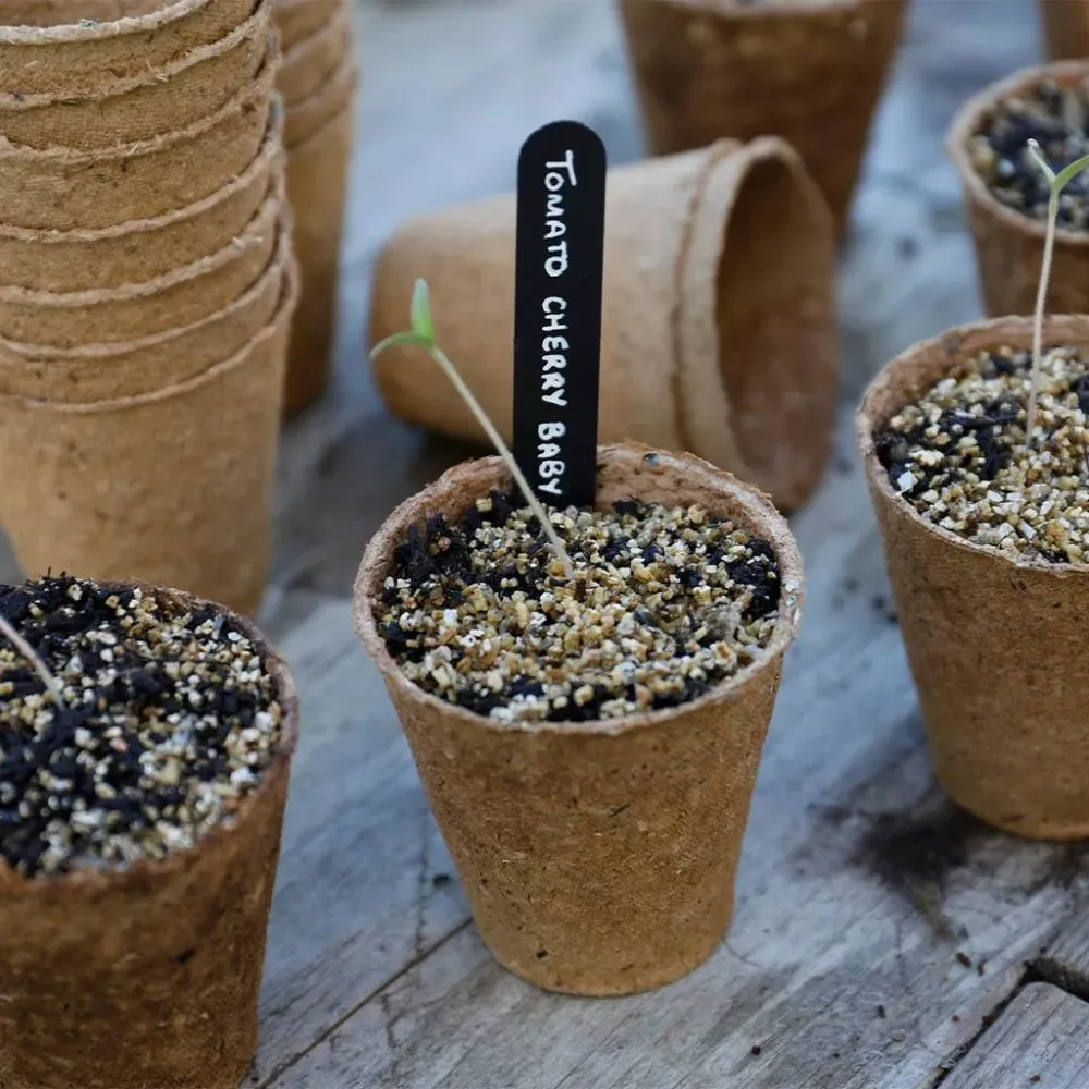 Gro-Sure 8cm Round Fibre Pots (Pack of 48)