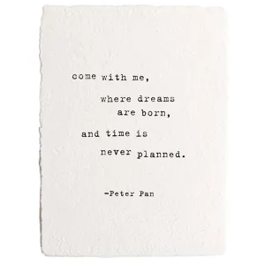 Handmade Paper Print - Peter Pan - 12x16