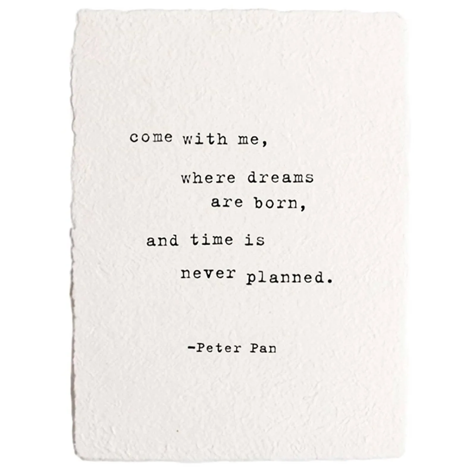 Handmade Paper Print - Peter Pan - 12x16