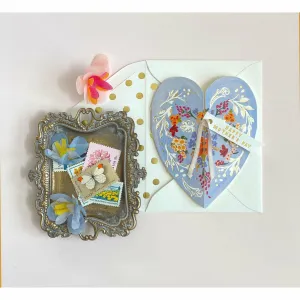 Happy Mother's Day Folding Heart Card/Blue