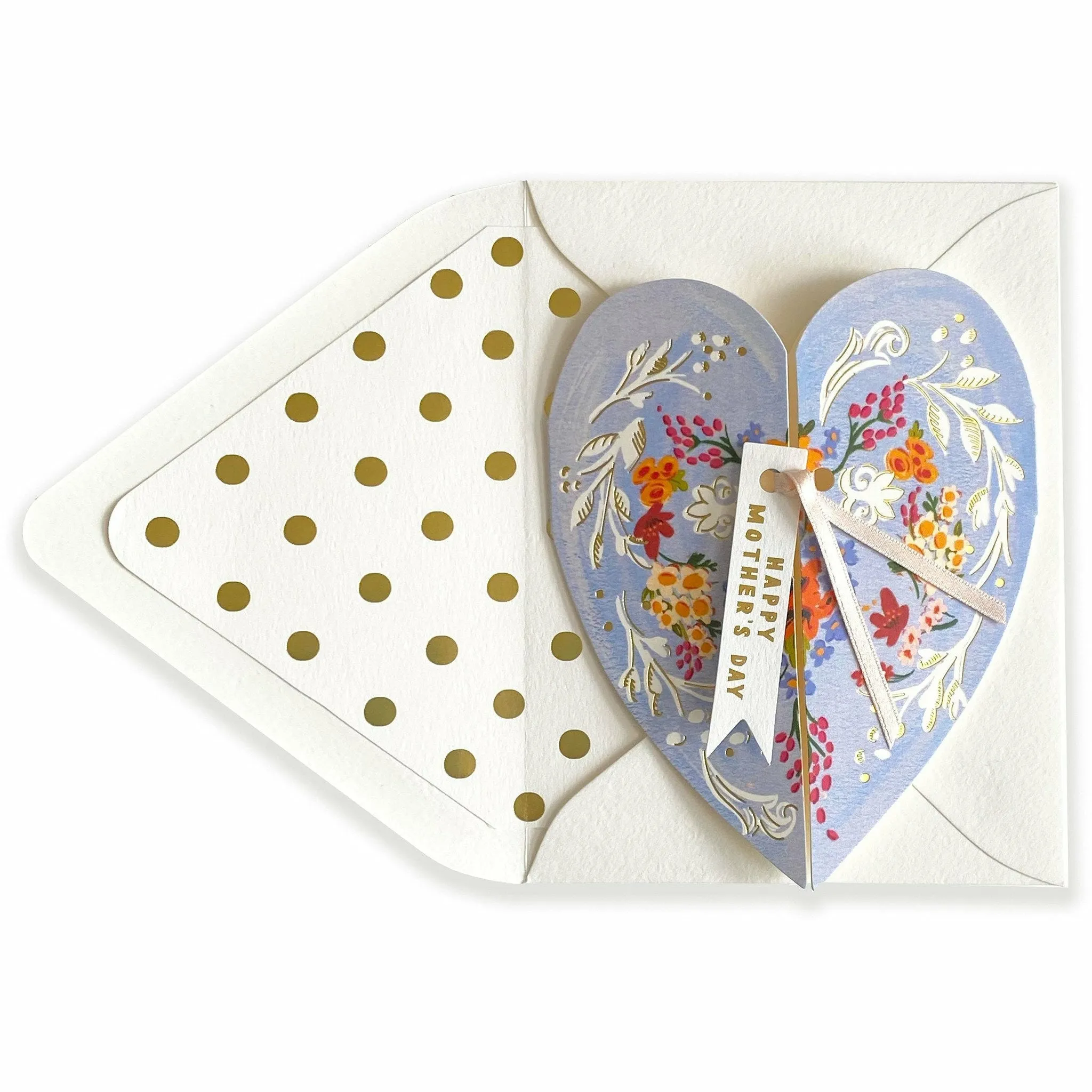 Happy Mother's Day Folding Heart Card/Blue