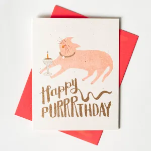 Happy Purrrthday Cat Card