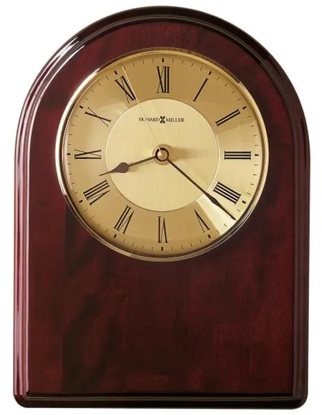 Howard Miller Honor Time III Clock - Plaque - Arched Top - Rosewood