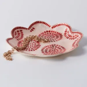 Jones and Co Atlantic Circle Dish Red