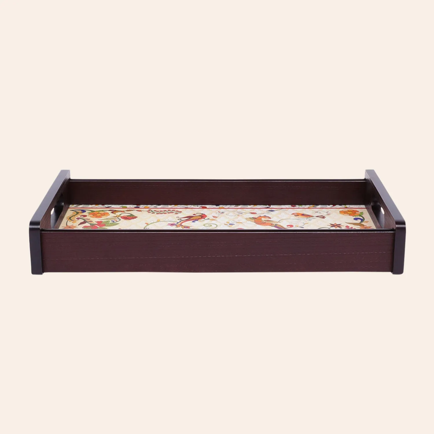 Kalamkari Rectangle Small Tray with Matte Finish