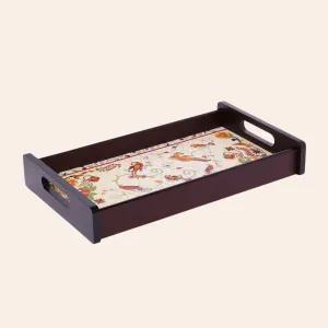 Kalamkari Rectangle Small Tray with Matte Finish