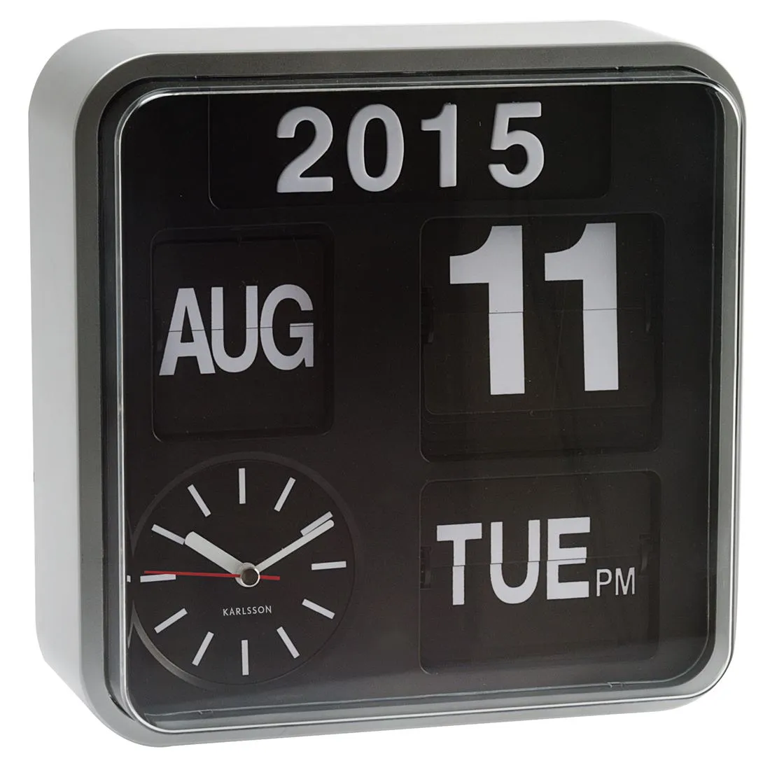 Karlsson Mini Flip 24.5cm Square Retro Wall Clock