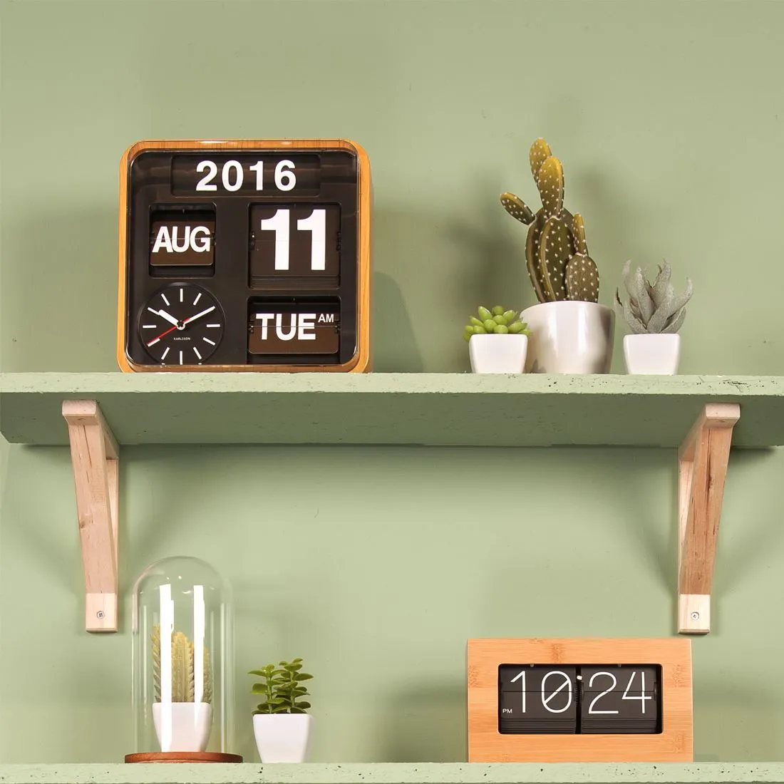 Karlsson Mini Flip 24.5cm Square Retro Wall Clock