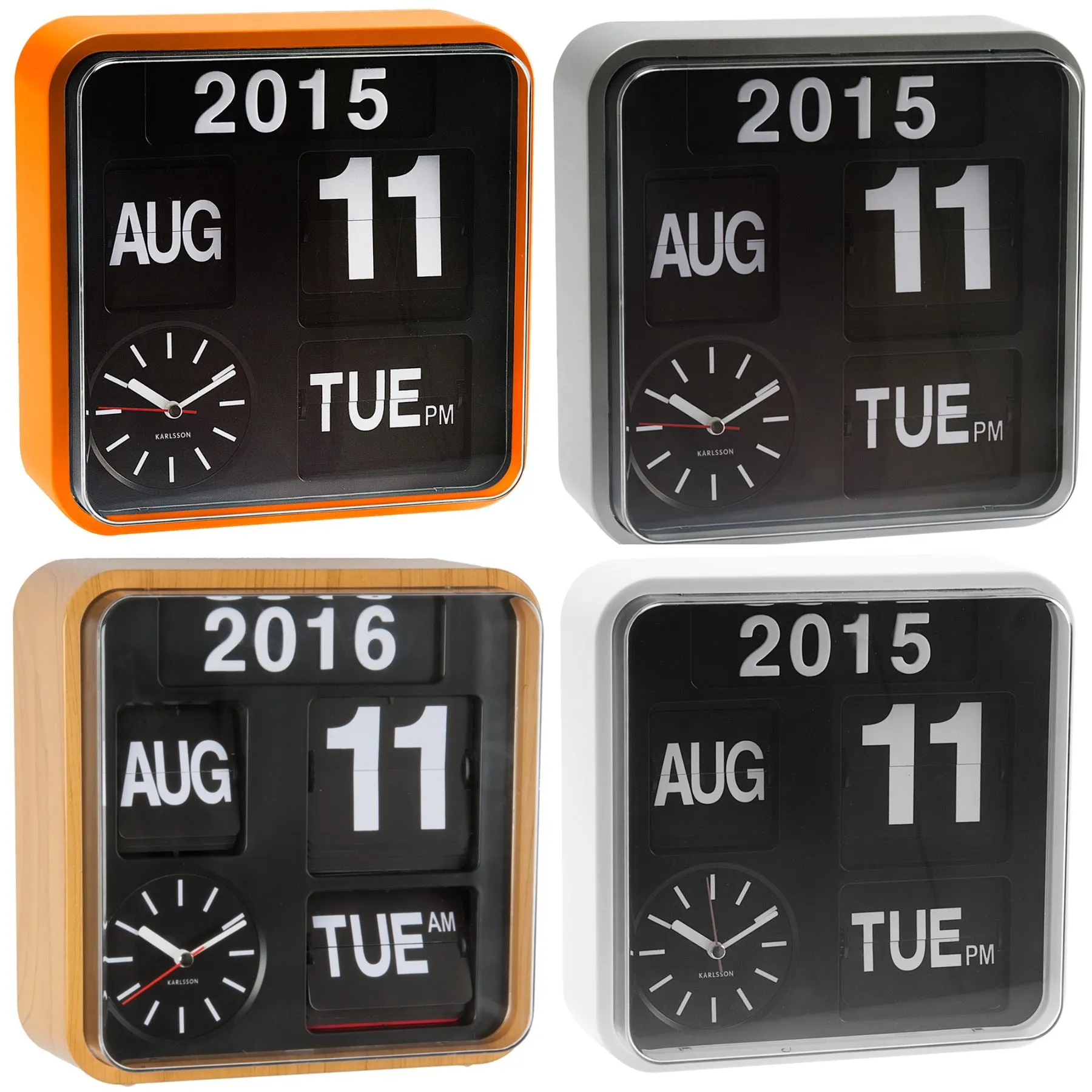 Karlsson Mini Flip 24.5cm Square Retro Wall Clock