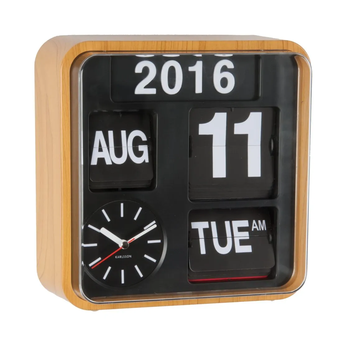 Karlsson Mini Flip 24.5cm Square Retro Wall Clock
