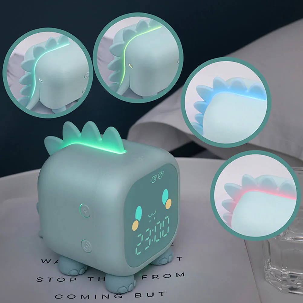 Kids Alarm Clock Cute Dinosaur Digital Alarm Clock For Kids Bedside Clock Children'S Sleep Trainier Wake Up Night Light Relojes