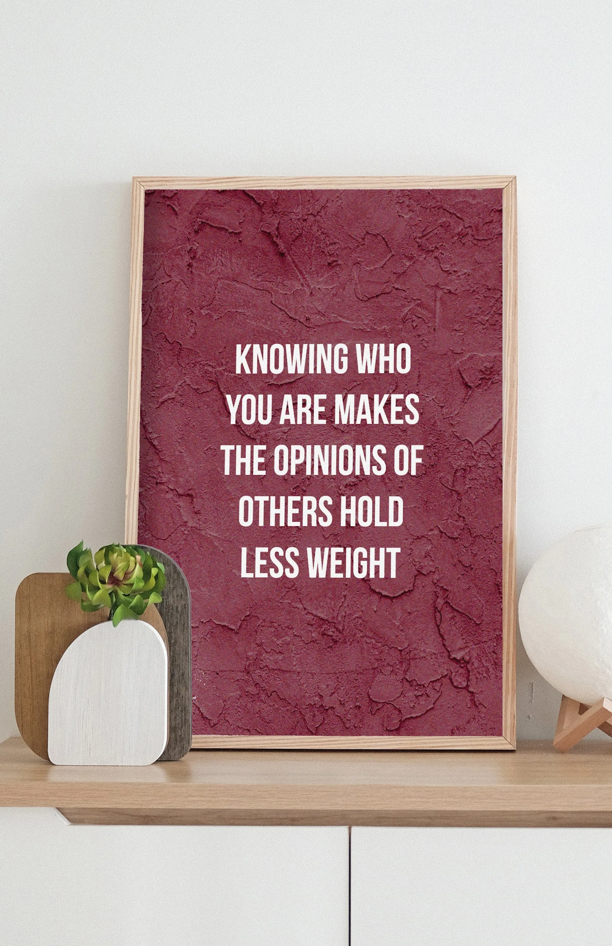 Knowing Who You are Makes the Opinions of Others Hold Less Weight