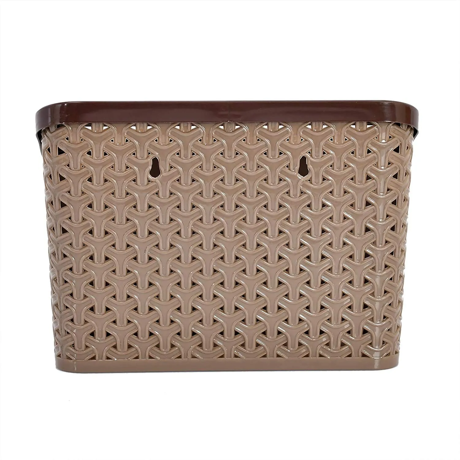Kuber Industries Plastic Multi-Purpose Organizer|Compact Desk Makeup| Stationary Box for Case Pen Pencil Holder|Cosmetics, Size Large (Brown)