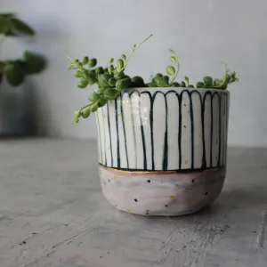 Large Ceramic Planters Blue Detail