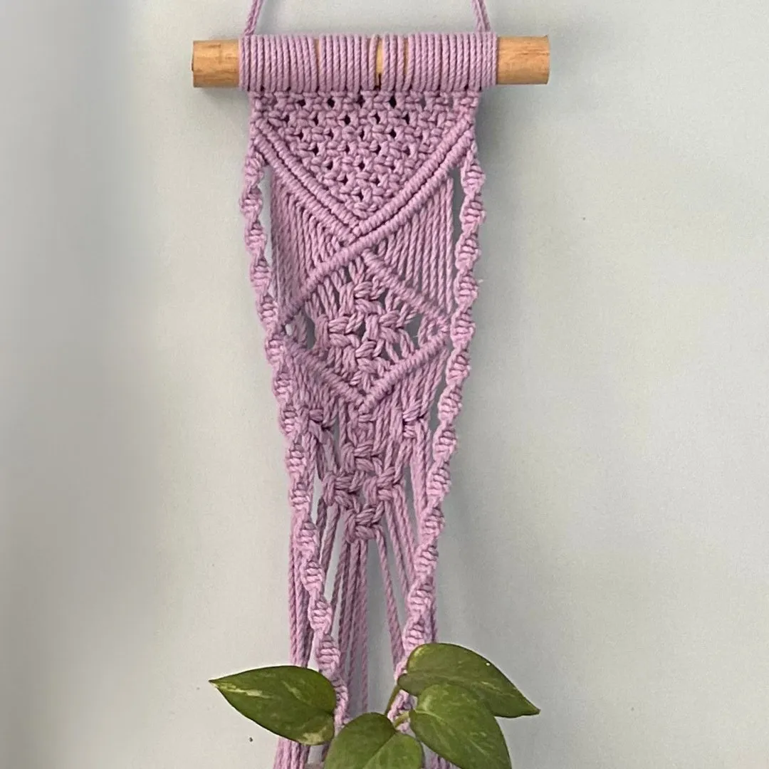 Lavender Macrame Plant Holder - Set of 2